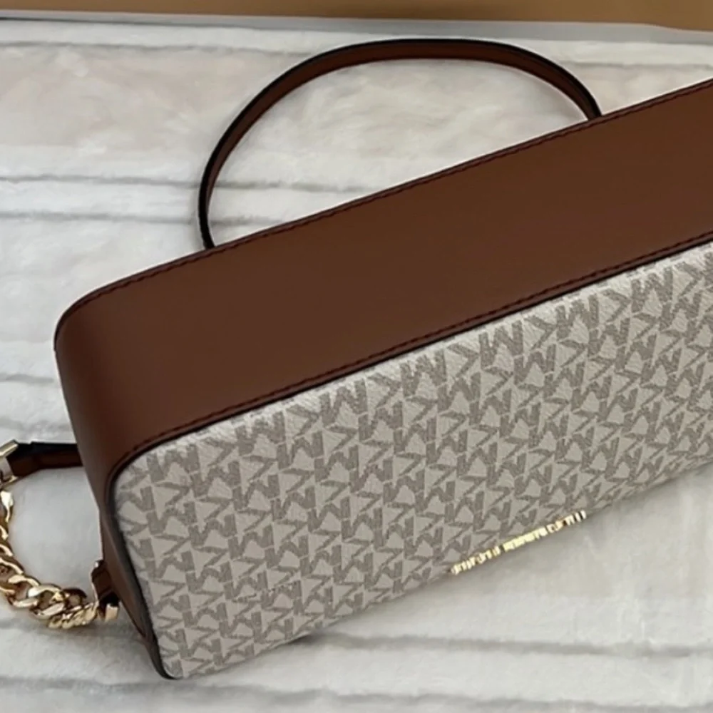Michael Kors Jet Set Large Printed Logo Crossbody Messenger Bag